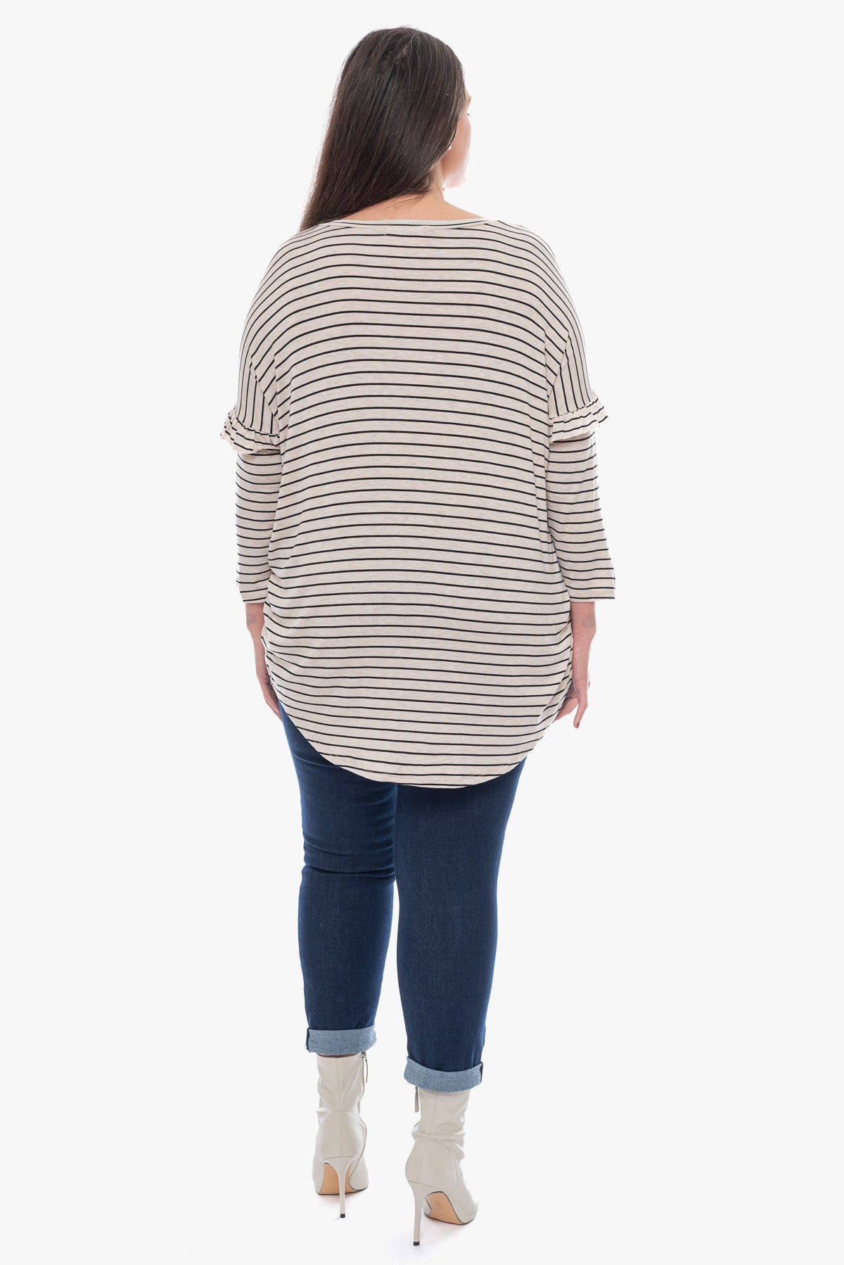 טוניקת פסים CONNIE שנהב