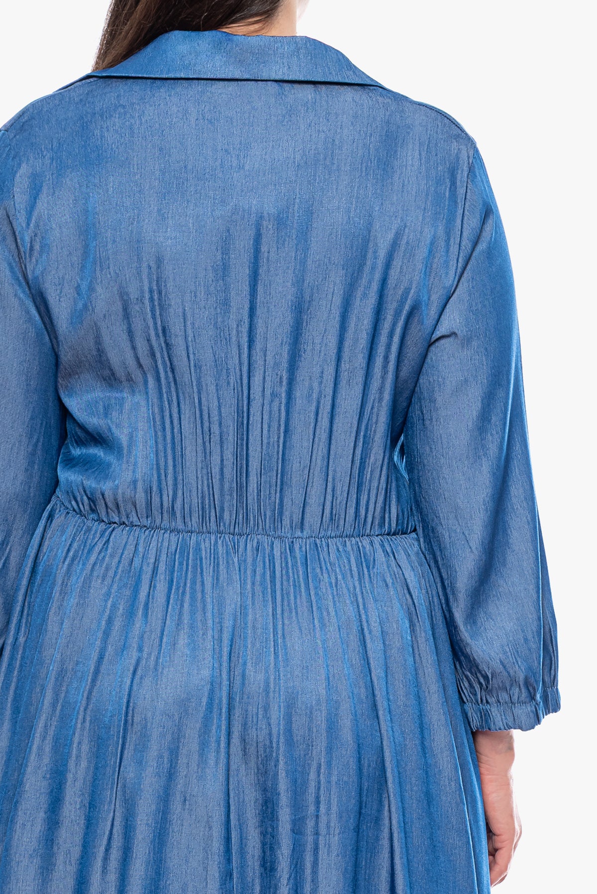 שמלה DARCEY דנם כהה