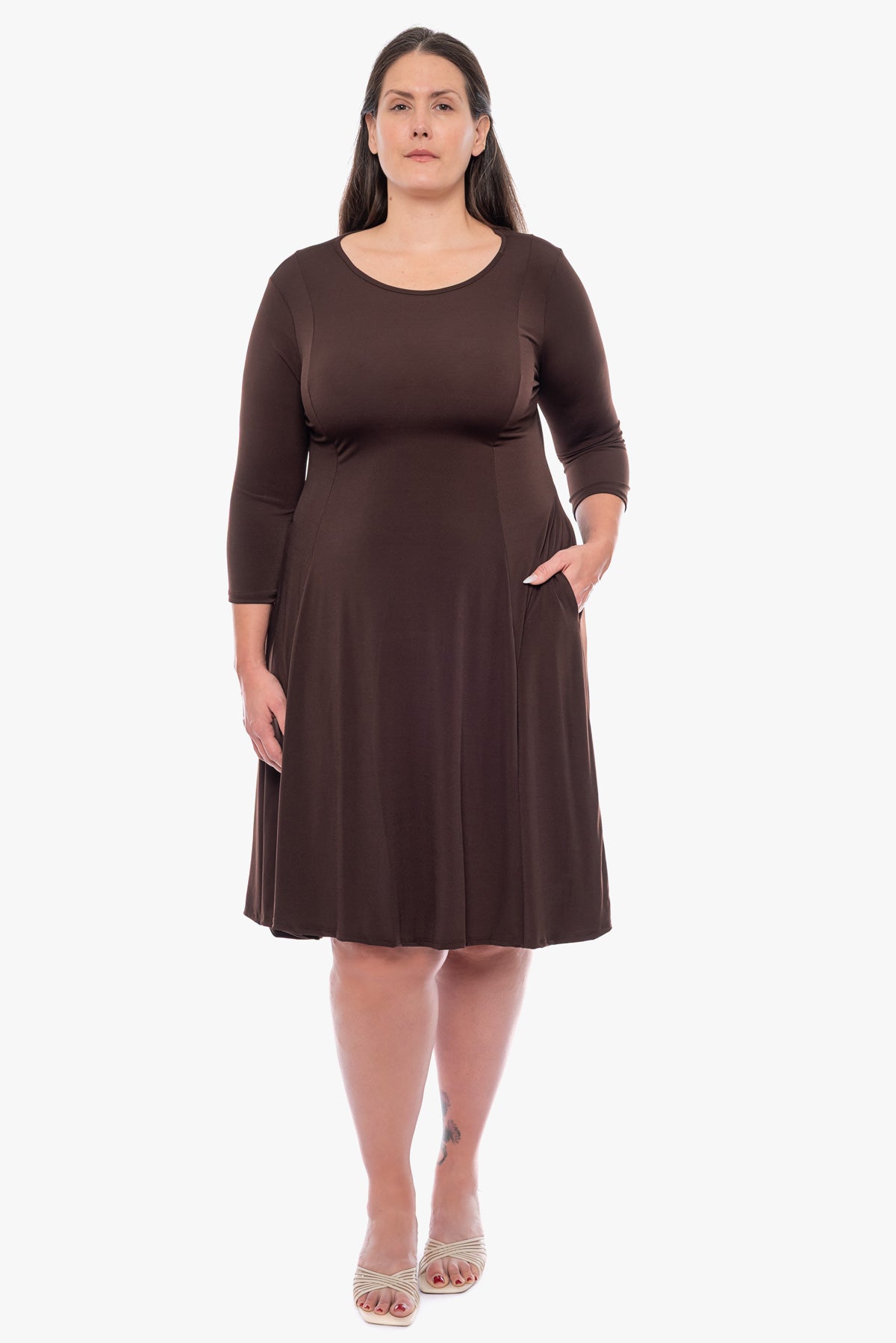 שמלה MOLLIE קפה