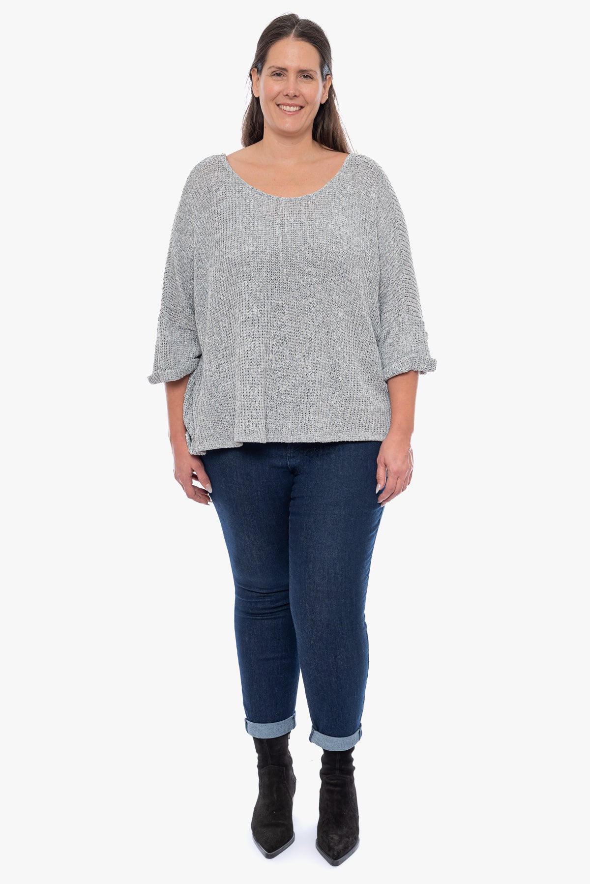 חולצת סריג ANETTE אפורה