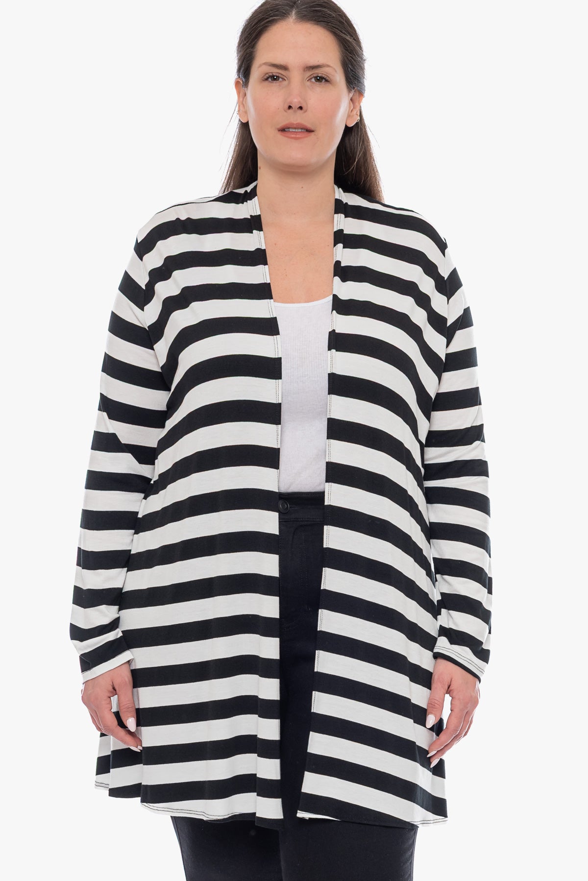 קרדיגן DARCIE שחור/לבן