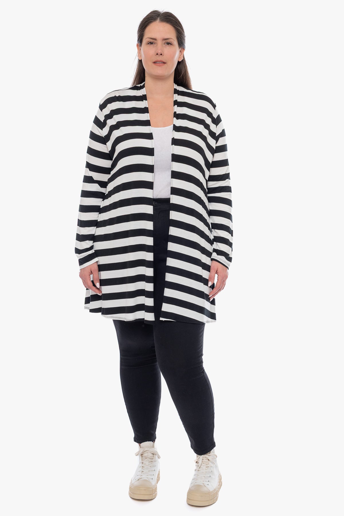 קרדיגן DARCIE שחור/לבן