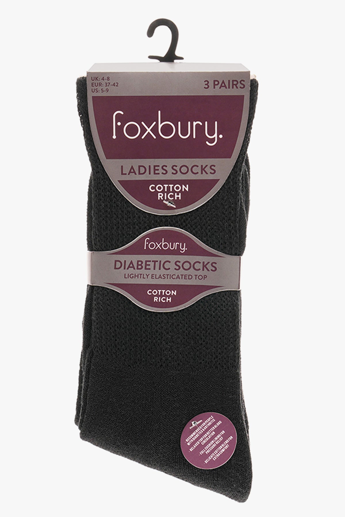 3 גרבי GINNIE גומי רחב