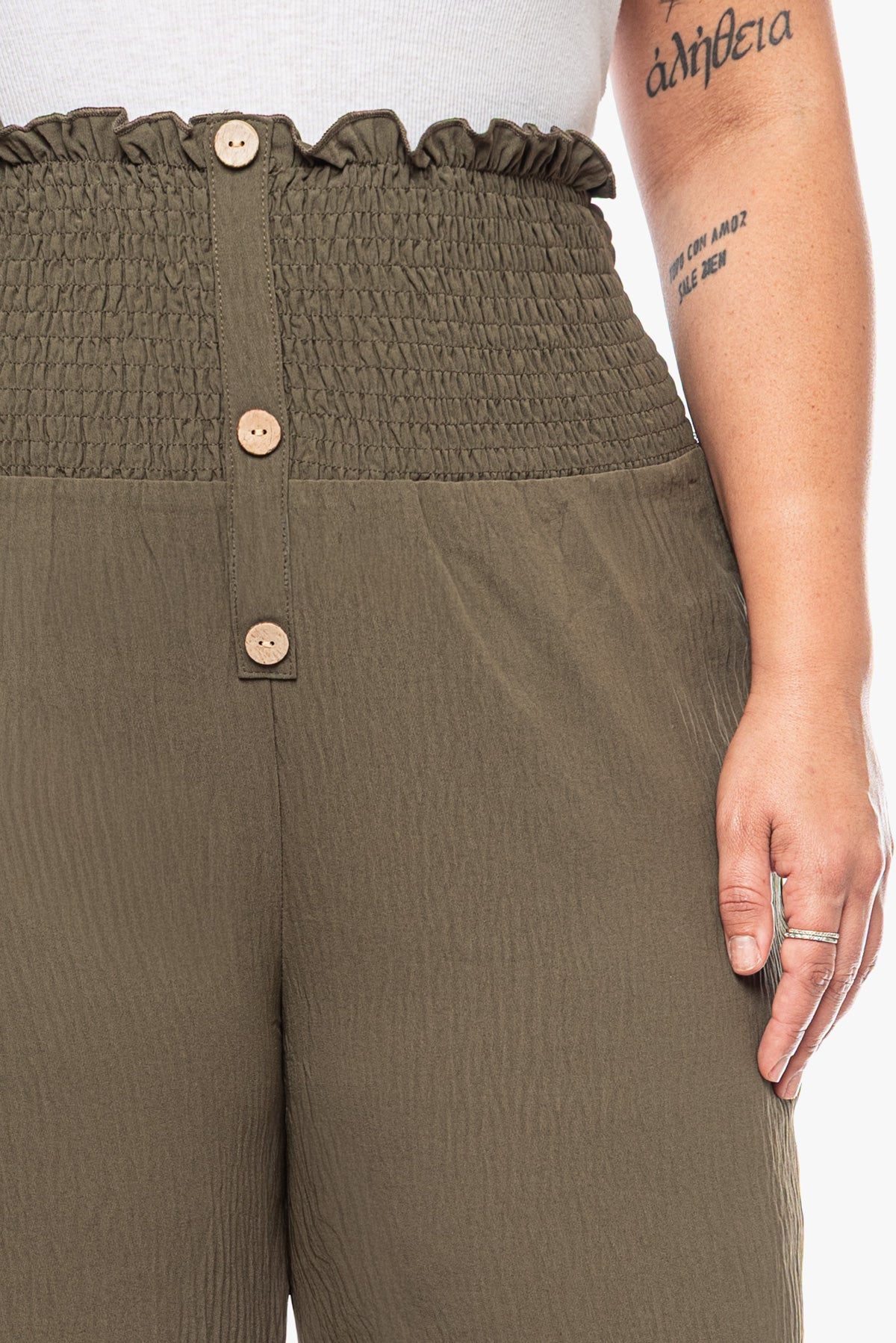 מכנסי LEONNA זית