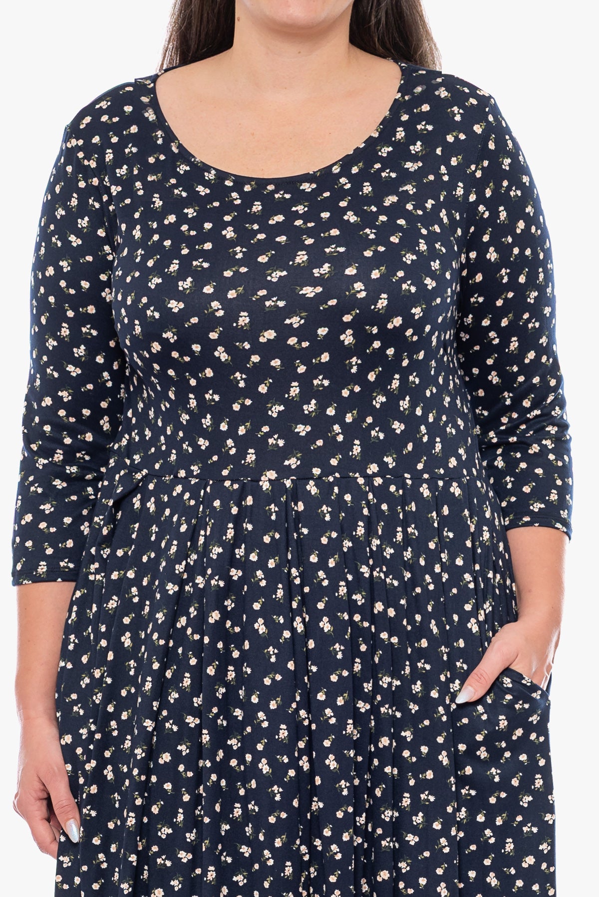 שמלה ALMA פרחונית נייבי