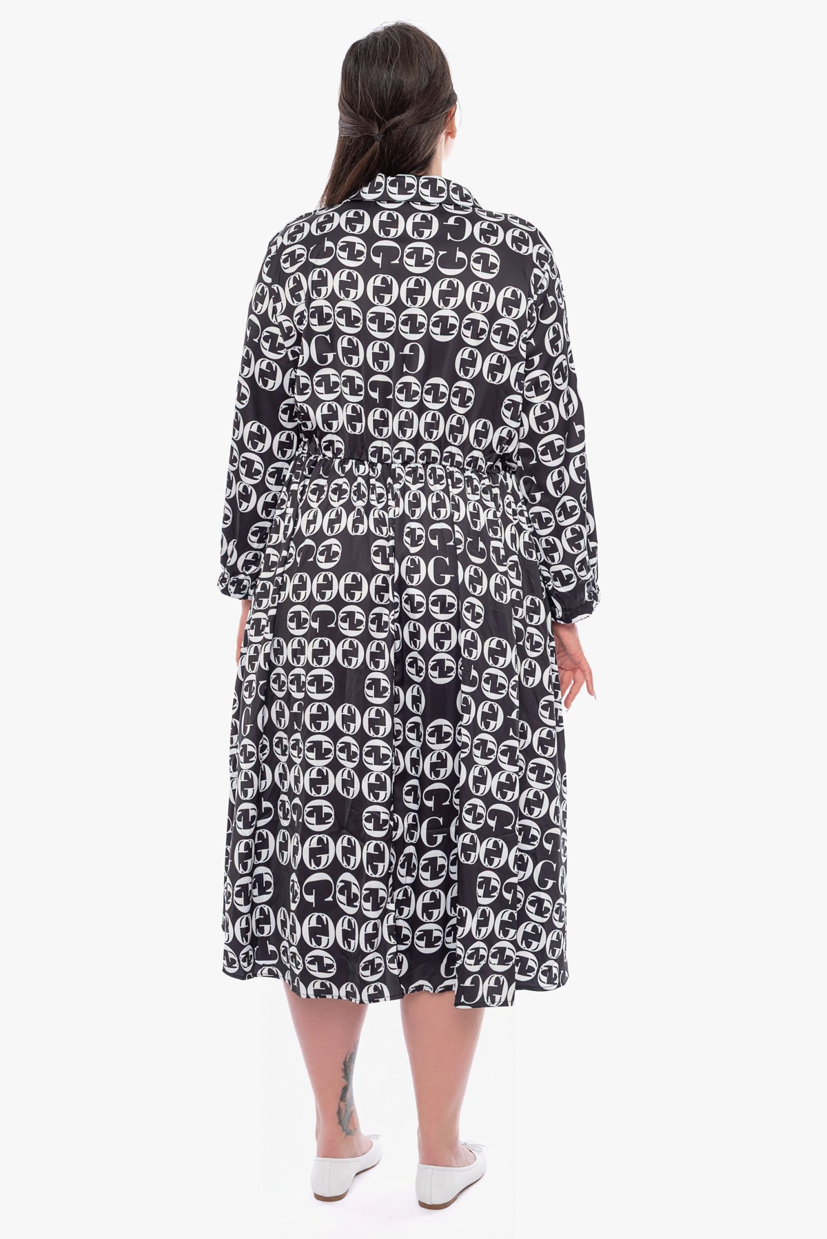 שמלה MICHELLE שחור/לבן