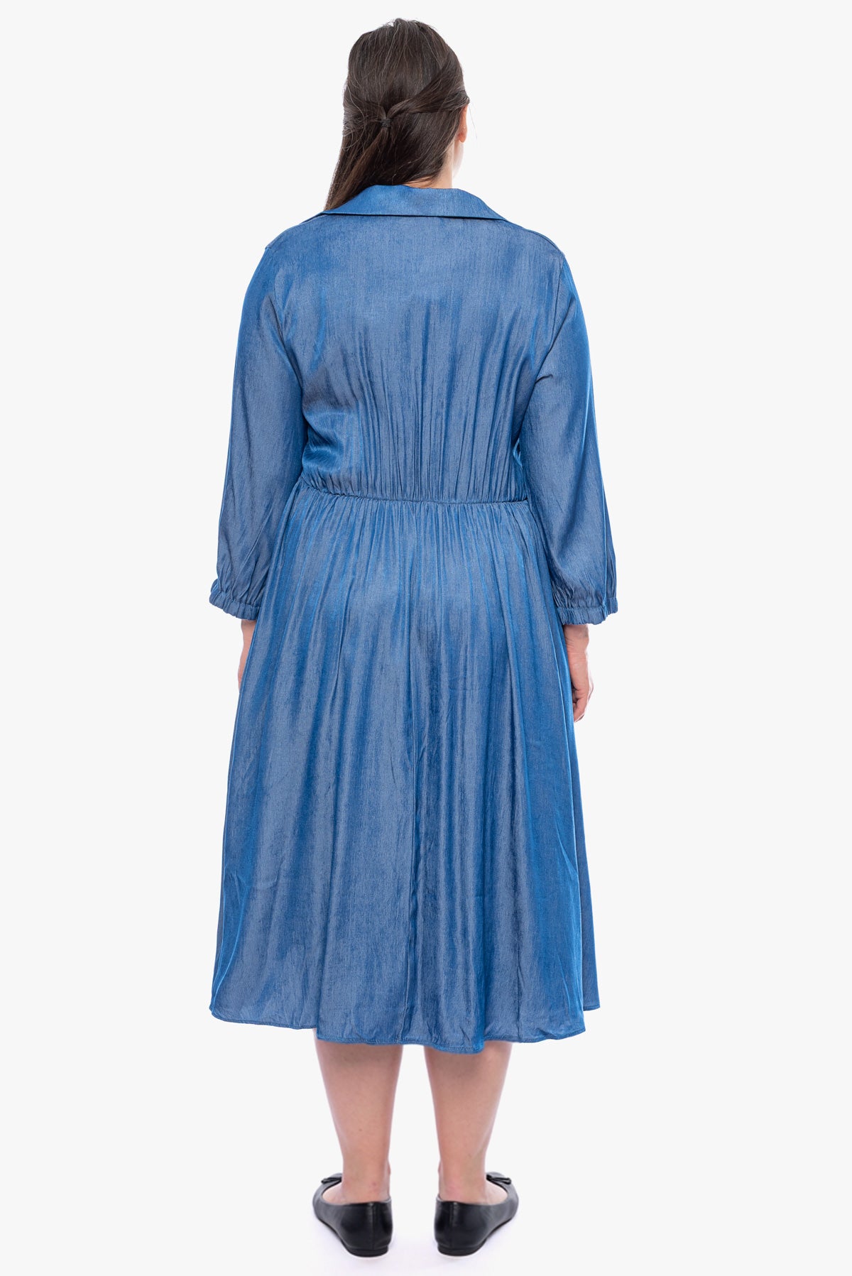 שמלה DARCEY דנם כהה