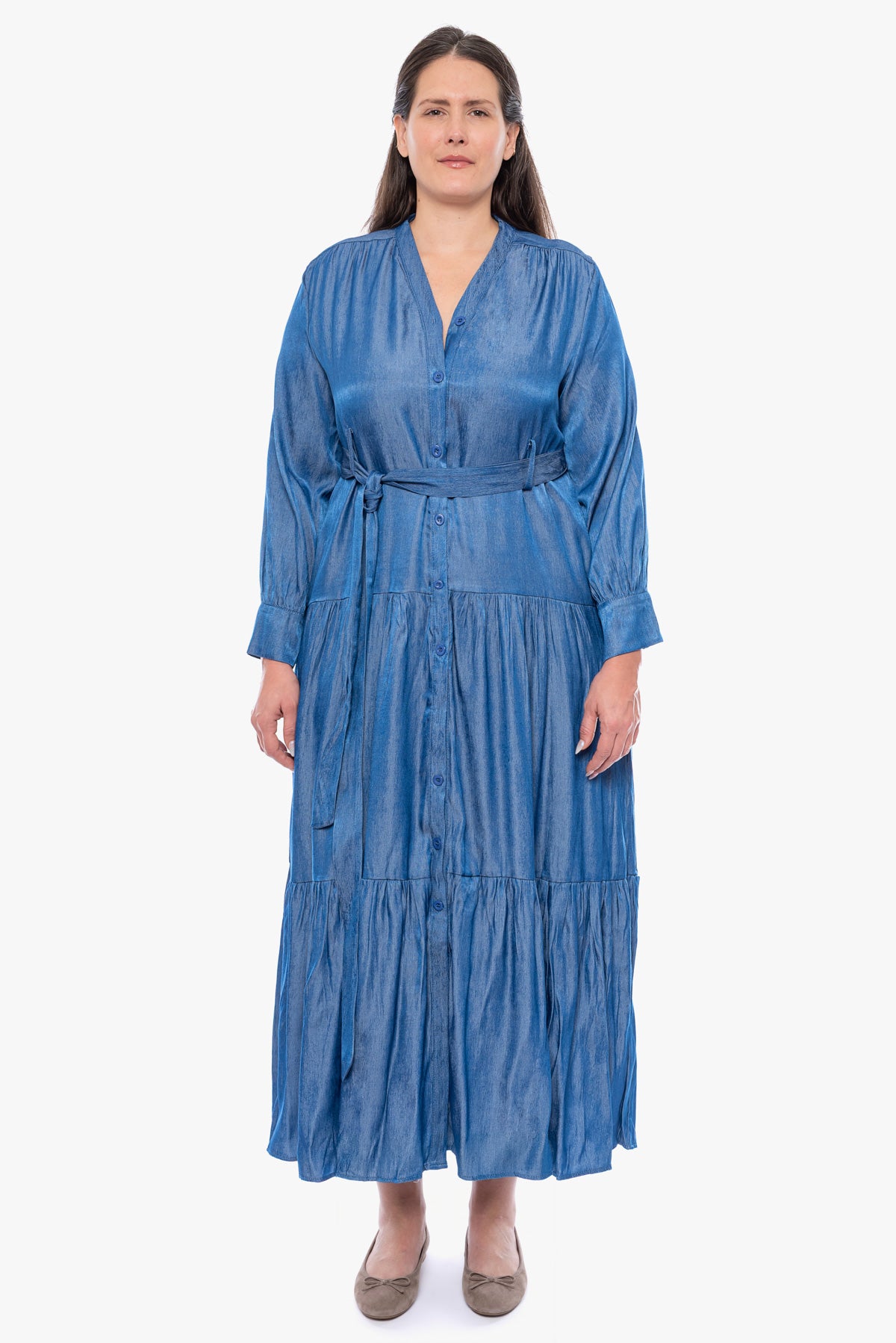 שמלה KENEDY דנם כהה