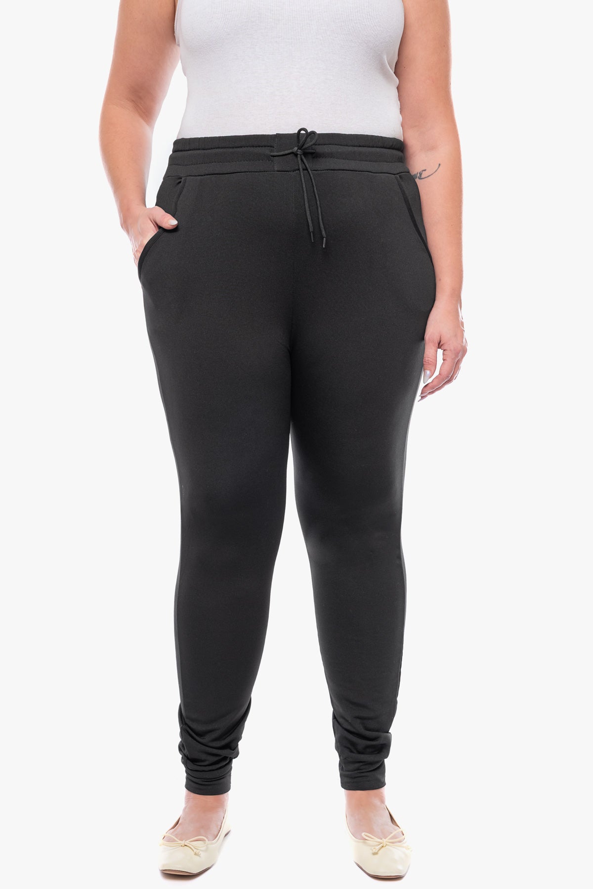 מכנסי SHIRLEY-פליס שחורים